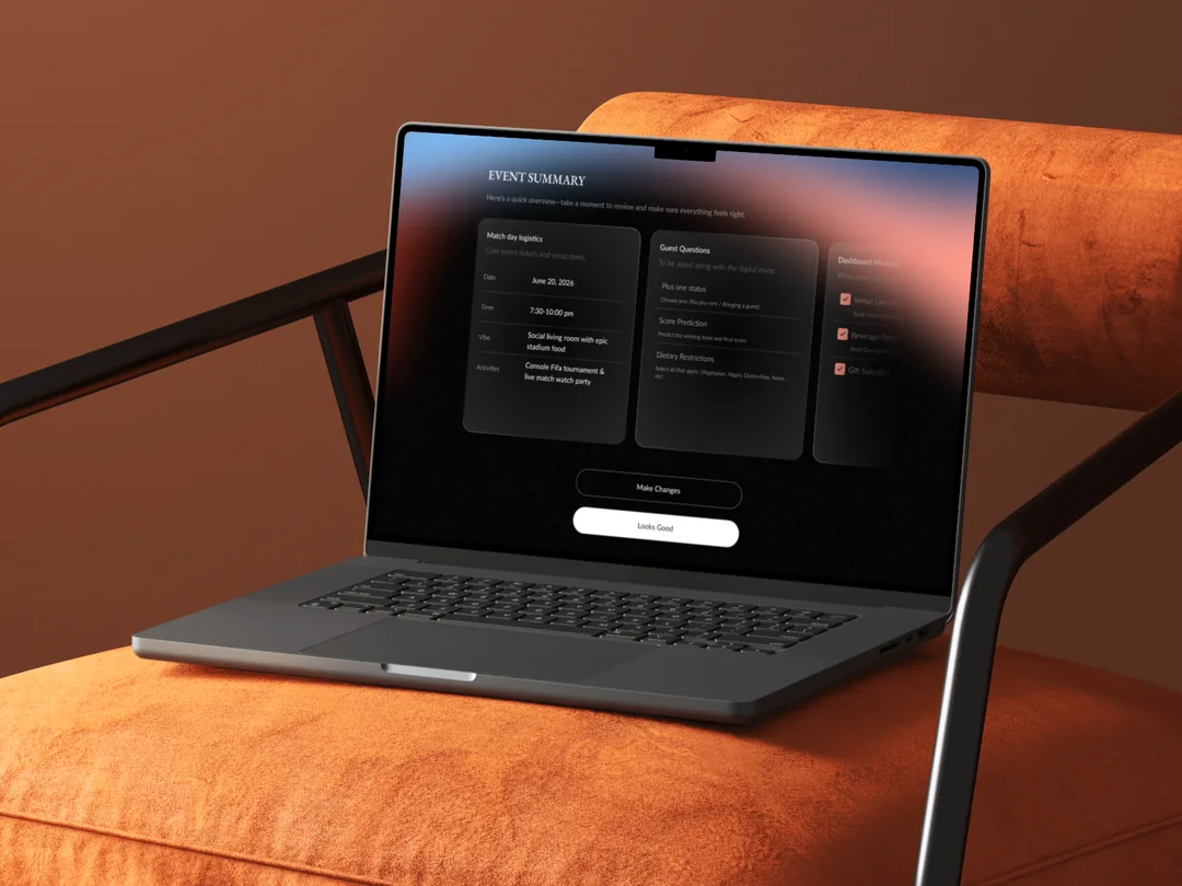 Event summary on MacBook